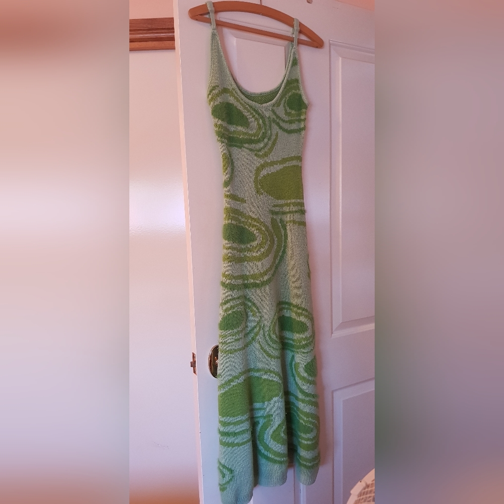 House of Sunny green cutout midi dress Y2K - Picture 10 of 10